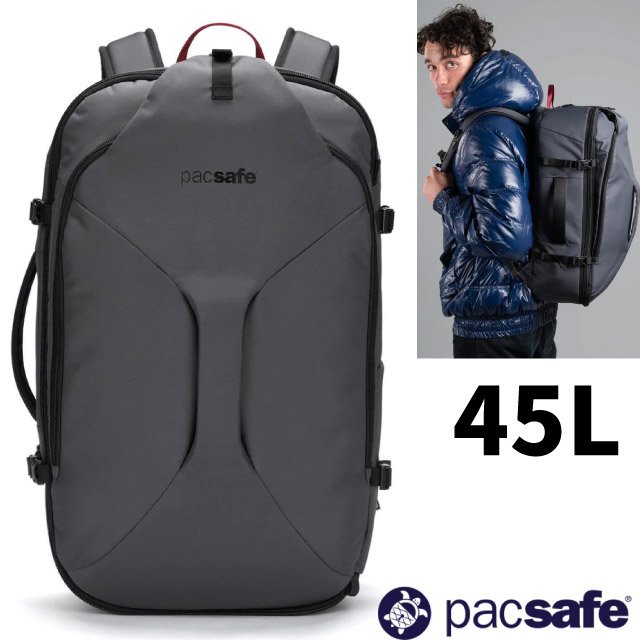 【Pacsafe】EXP45 Carry-on Travel Pack 防盜旅行後背包45L/60322144 灰✿30E010